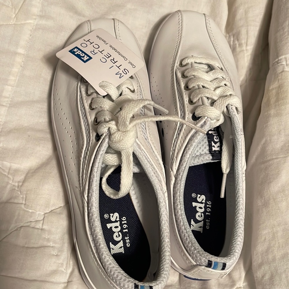 Keds - Micro Stretch White Sneakers - Size 5.0